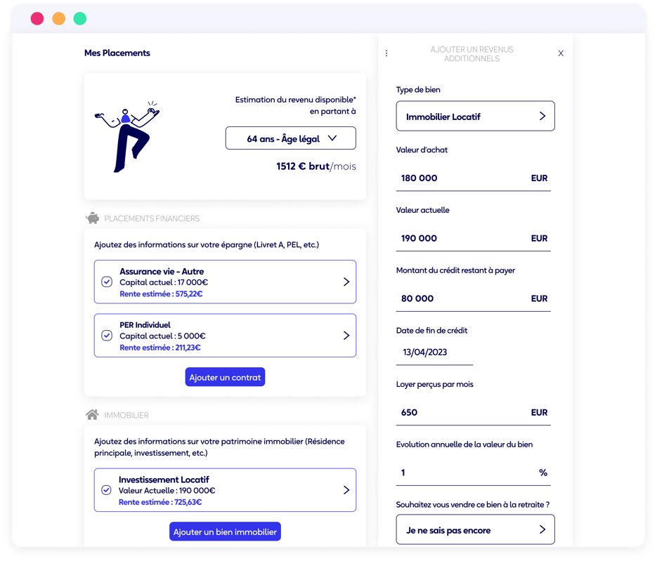 Carnet de Retraite - Mon épargne Personnel - investissement immobilier