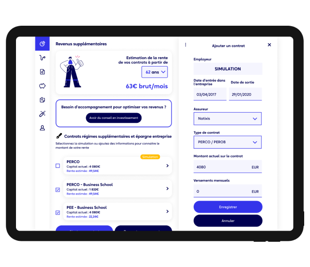 Carnet de Retraite - Simulation - Retraite Supplémentaire